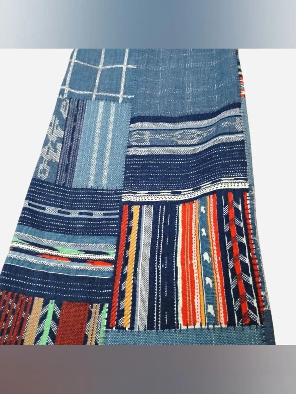 Vintage Kids Patchwork Bell Bottom Flare Pants Boho Hippie Size 4 / 5 Slim